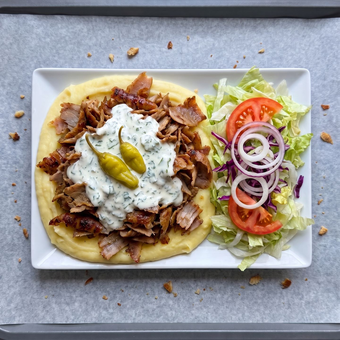 Kebabtallrik till lunch